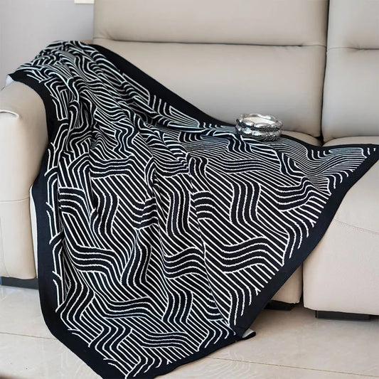 Soft Acrylic Throw Blanket | Abstract Design