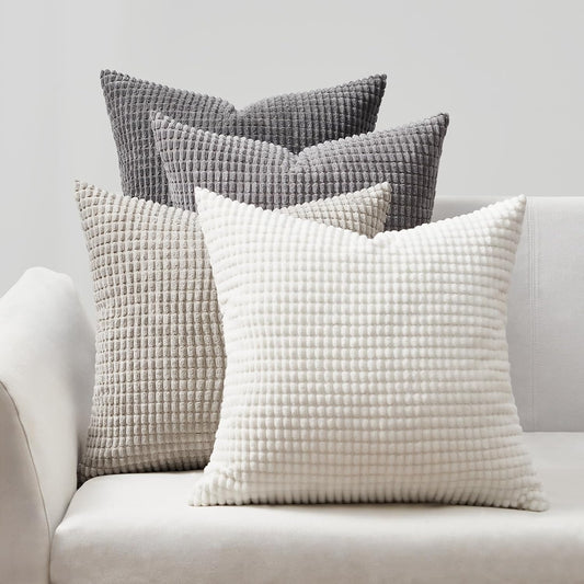 Shades of Grey Throw Pillow Covers | Set of 4