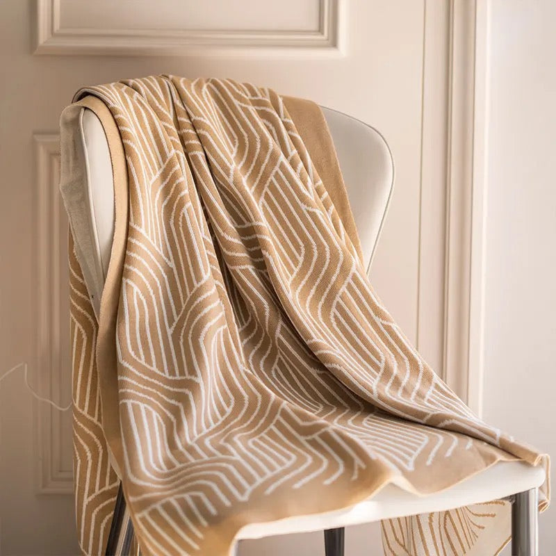 Soft Acrylic Throw Blanket | Abstract Design