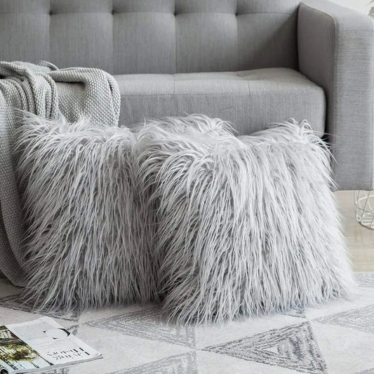 Faux Fur Throw Pillow Covers