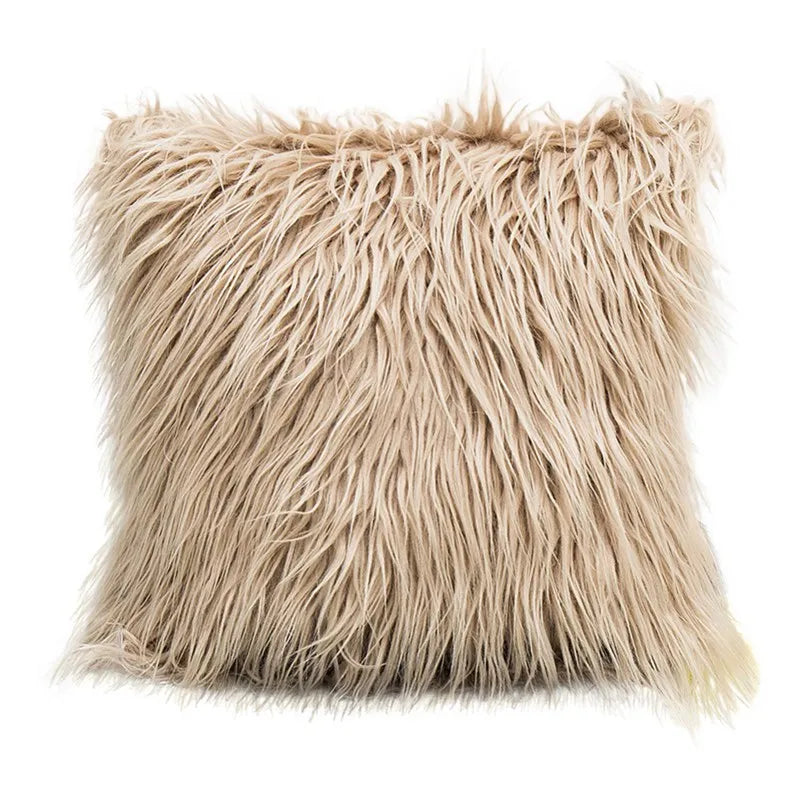 Faux Fur Throw Pillow Covers | Set of 2