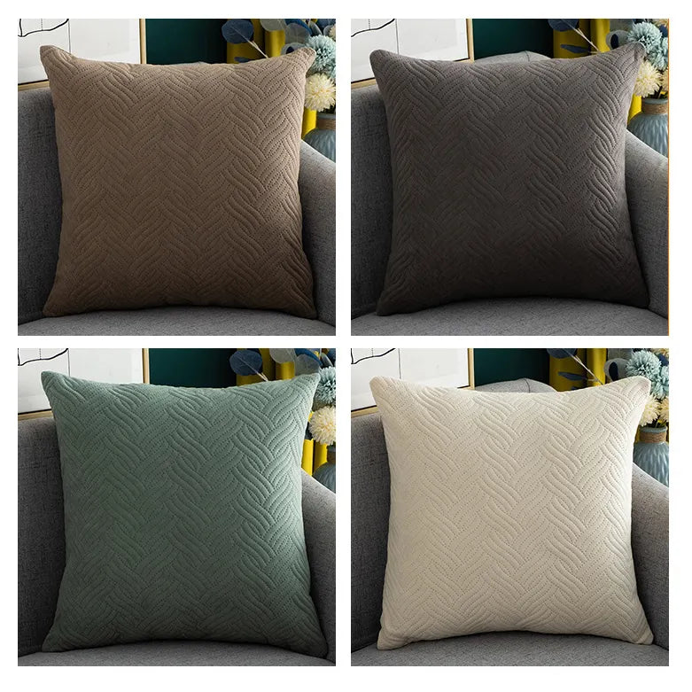 Geometric Quilted Throw Pillow Covers