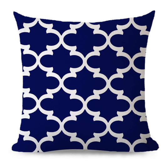 Geometric Blue Pillow Cover | Set of 2