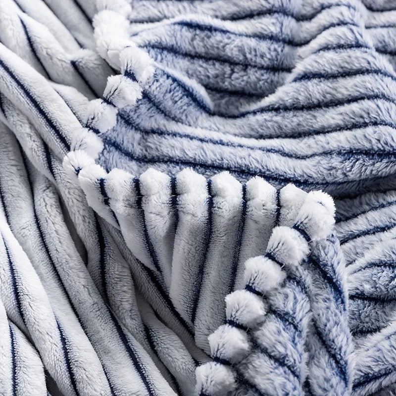 Soft Flannel Blanket | Unique Striped Line Pattern