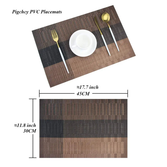 Table Mats (Place Mats) | Washable | Anti-Slip | 6-Pack